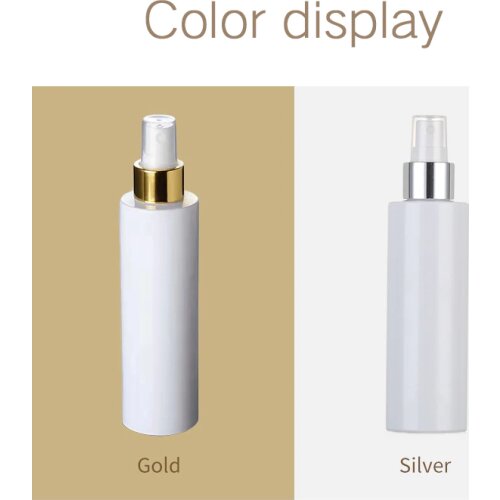 24pcs/lot 100ml 150ml 200ml spray bottle white PET bottle with spray pump lid for liquid cosmetic container refillabl travel use