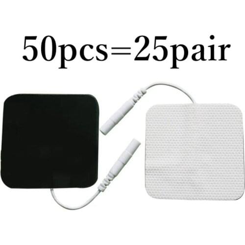 50/100 Pcs 5x5cm Reusable Tens Electrode Pads Self Adhesive Massage Patch Nerve Muscle Stimulator Digital Physiotherapy Massager