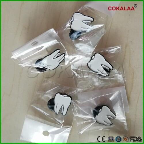 500PCS Creative teeth Pins Metal Tooth Type Shape Molar Brooch Badge Dental Badge Dental Dentist Hygienist Pin clinic gift