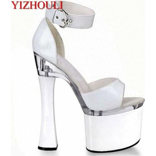 Banquet shoes, fashionable and comfortable thick sandals, 18cm high heels, 8 inch platform Sandals