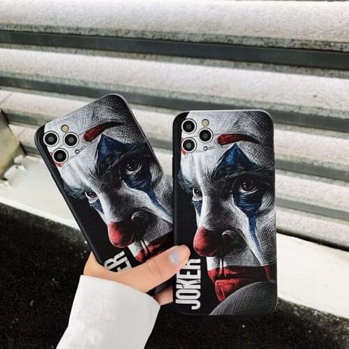 Phone Case Smoking Joker Compatible with iPhone 6 6s 7 8 X XS XR 11 Pro Max SE 2020 Samsung Galaxy Drop Absorption Funny