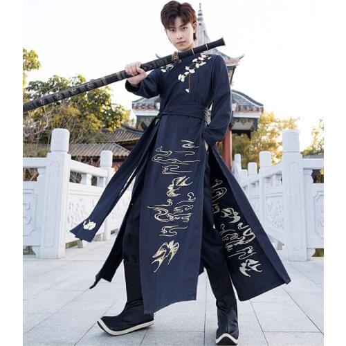Black Hanfu Women&Men Ancient Chinese Hanfu Couples Halloween Cosplay Costume Hanfu Gown With Pants Sets For Men Women Plus Size