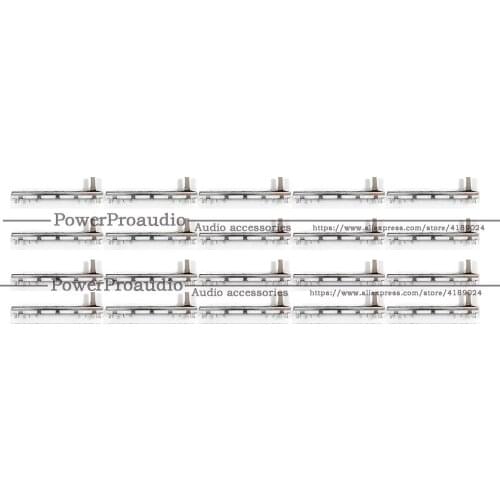 20pcs/lot double mixer fader 75mm stroke 60mm potentiometer Slide switch handle 15mm A20Kx2 A20K A203 for Yamaha MG166CX-USB