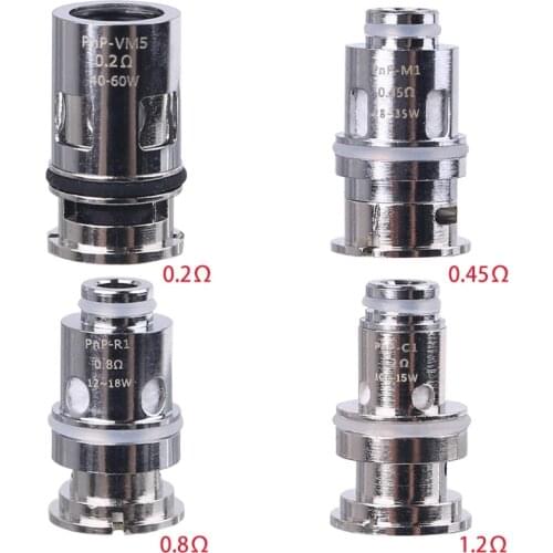 Atomizer Coil Head 5 Pcs Replacement for VINCI PNP Coils VM1/M1/R1/C1/0.2/0.45/0.8/1.2ohm Vape Coil Tank Vaper