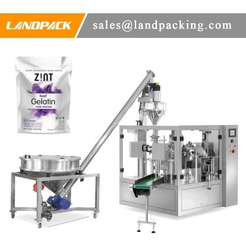 Beef Gelatin Pure Protein Powder Vertical Zipper Pouch Form Fill Seal Machine Edible Gelatin 1 Kg Packing Machine