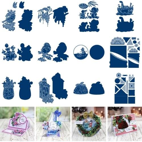 Craft Metal Cutting Mould Cutting Mould Christmas Series Flower and Leaf Bird Scrapbook Paper Craft Knife Mould Blade Punching