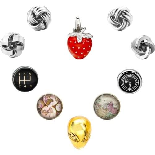 MeMolissa Fashion Black Cufflinks for Men Trendy Knot/Strawberry Design Top Quality Copper Cufflinks Whoelsale&Retail