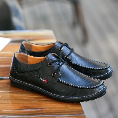 Para masculino Mens flat leather Casual for mens sneakers zapatos black sports genuine de man shoes male spring casuales sapato