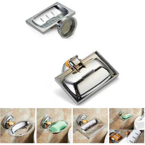 Soap Holder Suction Cup ABS Soaps Dish Basket for Bathroom Shower Kitchen In Stock