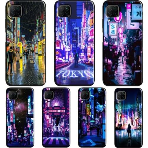 Neon Tokyo Seoul Case For Huawei P20 Lite P40 P30 Pro Nova 5T P Smart Z 2019 2021 Honor 10 Lite 9X 8X Cover