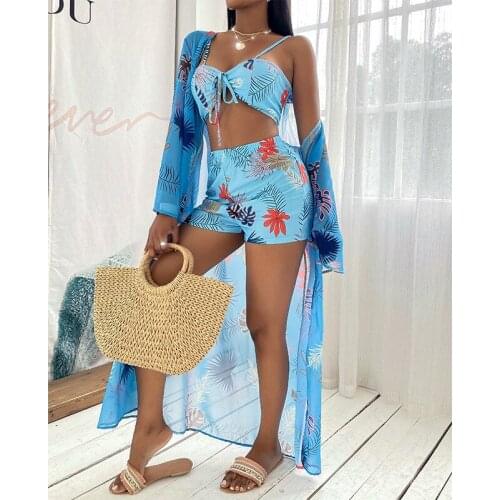 2021 new summer swimsuit three piece suit with womens Bikini