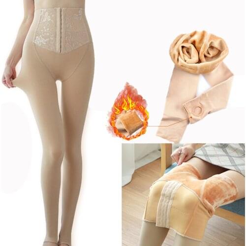 Thick Leggings Wool Thermal Pants Warm Underwear Fleece Stretch Skinny Pants Belly Control Panties High Waist Trainer Shapewear