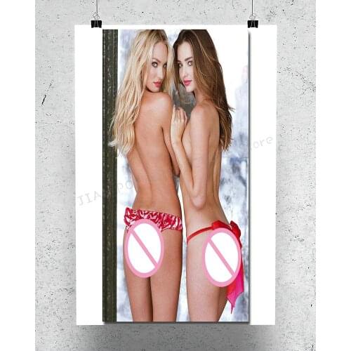 R0235 Candice Swanepoel And Miranda Kerr Star Sexy Beautiful Girl Model Wall Sticker Silk Poster Art Home Decoration