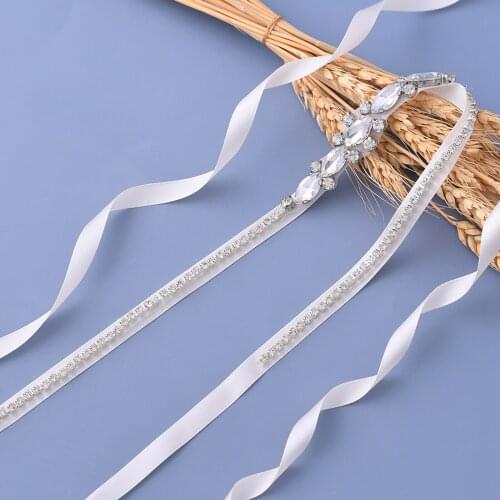 ZMS386 Wedding Dress Belt Bridal Belt Wedding Accessories Mariage Sash Rhinestone Belt Bridesmaid Belt Belt for Evening Dress