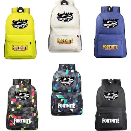 Fortnite School Bag Canvas Backpack Men Fornite Anime Kids Backpacks Student Teen Schoolbag Bookbag Game Action Figure Toys