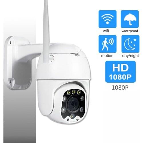 1080p WIFI Outdoor PTZ IP Camera Speed Dome CCTV Security WIFI Camera IR Home Surveilance Color Nightvision Two-way Audio YCC365