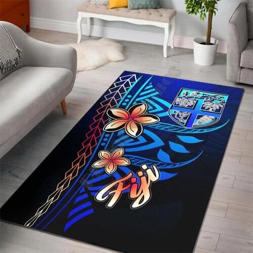 Fiji Area Rug Vintage Tribal Mountain Anti-slip Rug Carpet Home Decoration Living Flannel Bedroom Non-slip Floor Rug