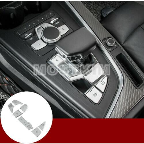 Inner Console Multimedia & Gear Box Button Trim Cover For Audi A4 B9 2016-2020 Car Styling Accessories