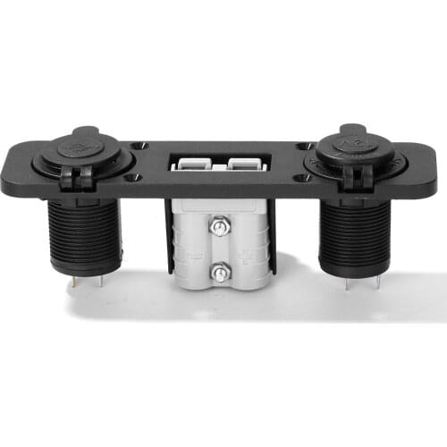 YJ-SPP56 12V 50A Dual USB Ports Charger Socket Panel Cigarette Lighter Power Outlet Adapter for Ship Auto Motorcycle