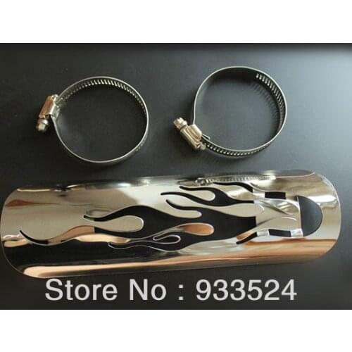 1 Pcs Exhaust Muffler Pipe Heat Shield Cover Heel Guard For Harley Kawasaki Yamaha custom chopper cruiser