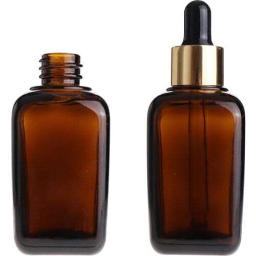 1PCS Brown Glass Empty Perfume Dropper Bottle 10ml-30ml Dropper Tube Refillable Bottles Vial for Essential Oil Cosmetic Portable