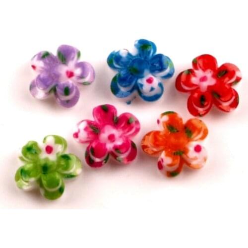 100Pcs Mixed Resin Plum Flower Decoration Crafts Beads Flatback Cabochon Scrapbooking For Embellishments Kawaii Diy Accessories