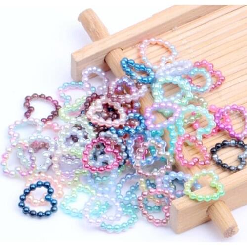 120-1000PCS/lot 11mm Half Round Pearls Hollow Heart Shape Flat Back Pearls Bead Loose peach Beads For DIY Handmade Scrapbook