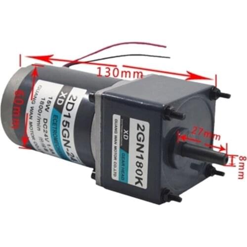 12V24V DC gear motor 15W micro motor speed adjustable positive and negative slow motor