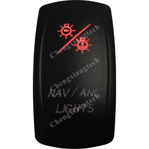 Nav/Anc Lights Car Boat Red Led Lasor 7 Pins 3 Way Rocker Toggle Switch On Off On 12v 24v Marine Grade Carling Arb Narva 4x4