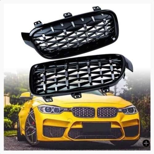Car Front Bumper Diamond Kidney Grille Racing Grille for BMW-3 Series F30 F31 320I 325I 328I 330I 2012-2018