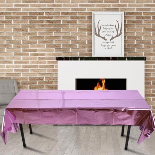 Glitter Sequin Table Cloth Rectangular Table Cover Rose Gold/Silver Tablecloth For Wedding Party Home Decor Multi-Color/Sizes 3P