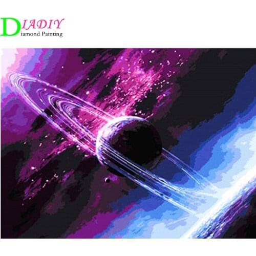DIADIY Full Square Diamond Painting Space 5D DIY Mosaic Diamond Embroidery Landscape Cross Stitch Kit Home Decor