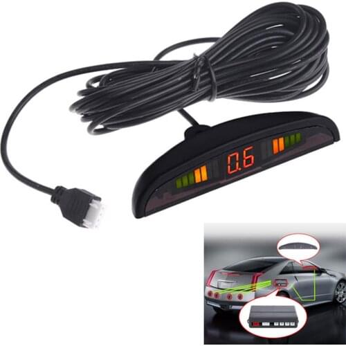 Car Parking Sensor System Car Reverse Parking System Car Parking Reverse Backup Sound Alert with 4 Sensors