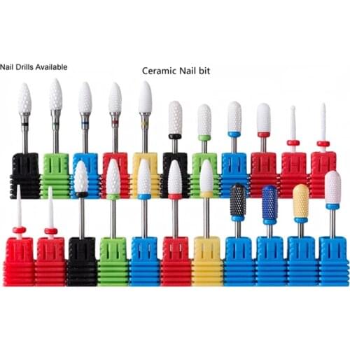 Nail Milling Cutter Ceramic Nail Drill Bit Electric for Manicure Drill Bits Machine Accessory Pedicure Remove Nail Polish