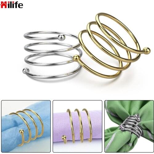 HILIFE Napkin Ring Durable West Dinner Towel Buckle Napkin Holder Table Decoration For Bar Restaurant Party Dinner