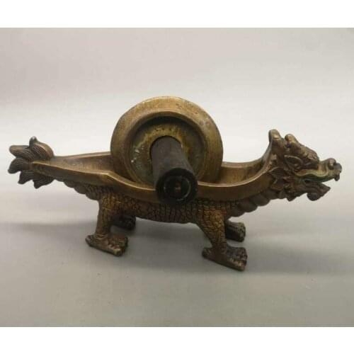 Chinese pure brass Bibcock modelling Grinding Chinese medicine tools statue