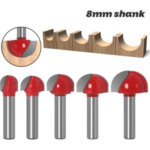 8mm Shank Concave Radius Double Edging Router Bit For Wood Cove Box Bit Tungsten Carbide Woodworking Endmill Miiling Cutter