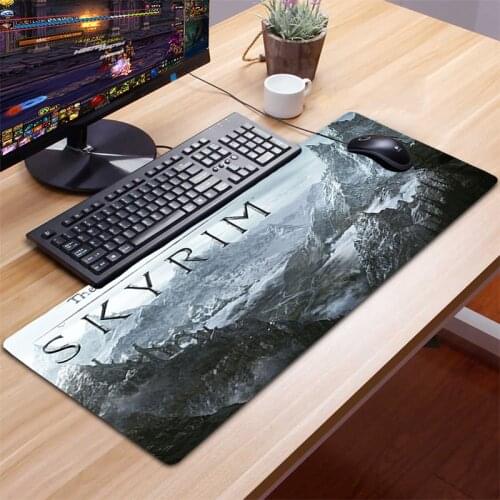 Mouse Pad Mat PC Computer Mousepad 90x30 Natural Rubber gamer desk mat Computer Gamer keyboard Mouse The Elder Scrolls V Skyrim