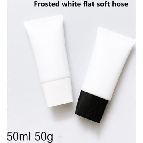 50ml Frosted white soft hose tubes Hand Facial Cream Empty Squeeze Tube Shampoo Lotion Refillable Bottles