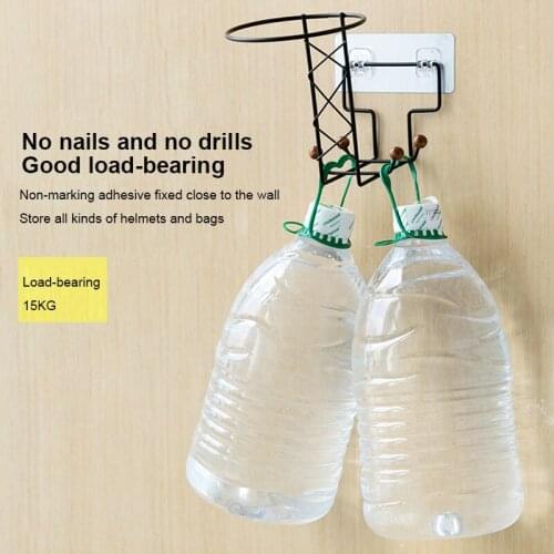 Hole Free Motorcycle Helmet Mount Multi-Function Wall Hanging Hat Storage Rack Storage Rack No Trace Paste Coat Rack Racks Holde