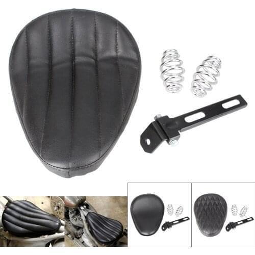 Motorbike Solo Seat w/ Mounting Braket Kits Screws For Harley Sportster Bobber Chopper Custom application Models 235x310mm