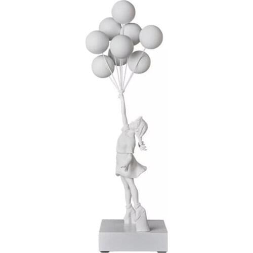 Nordic Home Decor Banksy Balloon Girl Figurines Street Art Figures Sculpture Resin Figurines Room Decoration Christmas Gift