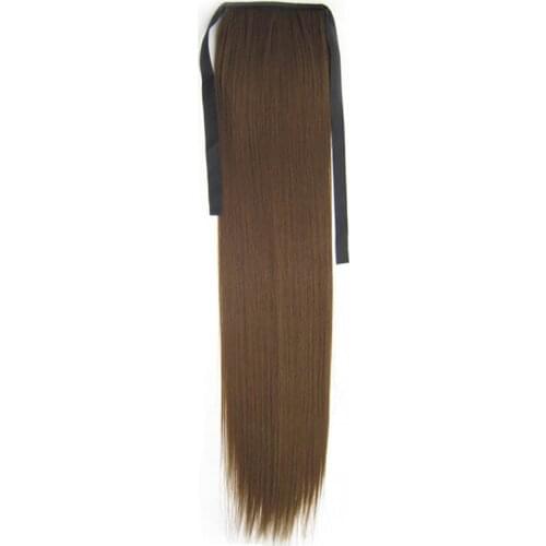Gres Straight Synthetic Hair Tails With Drawstring Long Natural One Clip In Bundled Ponytails Multi-color For Choose