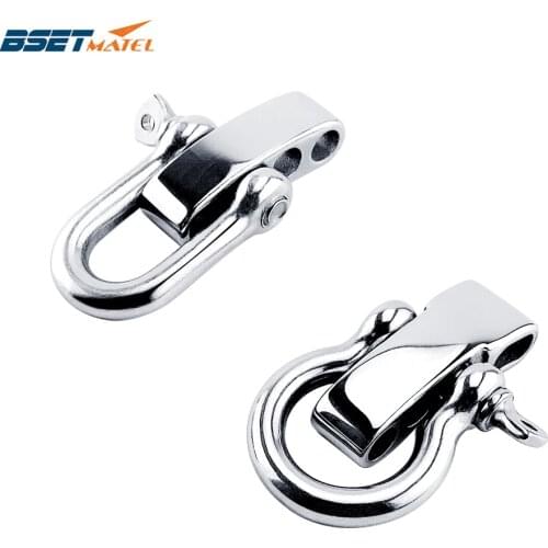 Stainless Steel 304 D Bow Adjustable Shackle Buckles Paracord Bracelet Parachute Cord Hardware DIY Outdoor Travel Kits Carabiner