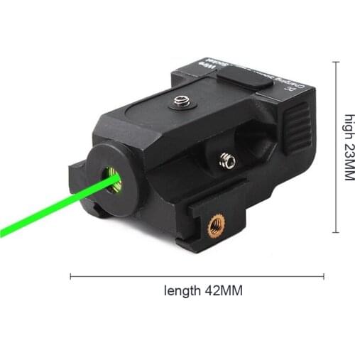 Tactical Military Pistol Laser Sight Rechargeable Green Laser Sight for Glock Colt 1911 Airgun Rifle Handgun Fit 20mm Rai Mount