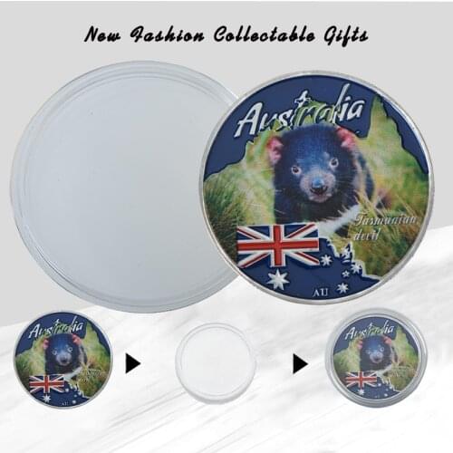 WR Tasmanian Devil Australian Metal Coin 999.9 Silver Plated Souvenir Coins Art Ornament Metal Crafts for Child Toy