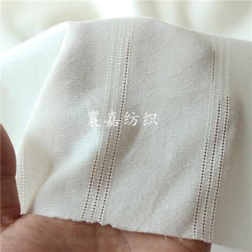 Jacquard Cotton Fabric for Patchwork Women Coat Dress Tissue Doll Cotton Fabrics for Patchwork White