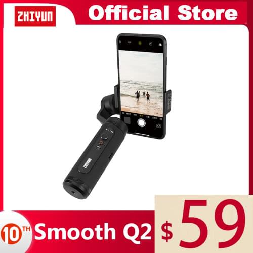 ZHIYUN Official SMOOTH Q2 Phone Gimbals Pocket-Size Smartphones Handheld Stabilizer for iPhone 11/Samsung/Xiaomi/Huawei VS Osmo