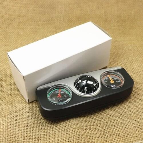 1PC Car Vehicle Navigation Ball Compass Thermometer Hygrometer Interior Accessories