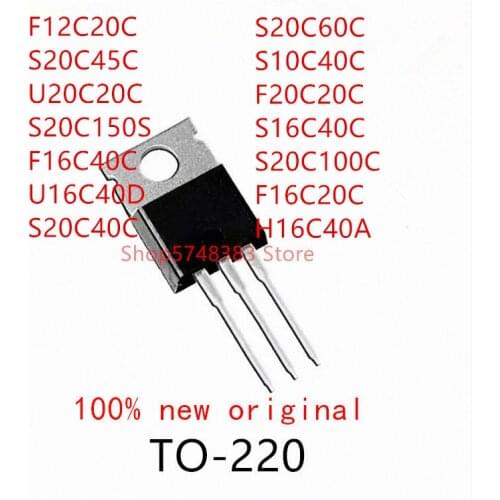 10PCS F12C20C S20C45C U20C20C S20C150S F16C40C S20C40C S20C60C S10C40C F20C20C S16C40C S20C100C F16C20C H16C40A U16C40D TO-220